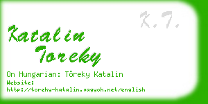 katalin toreky business card